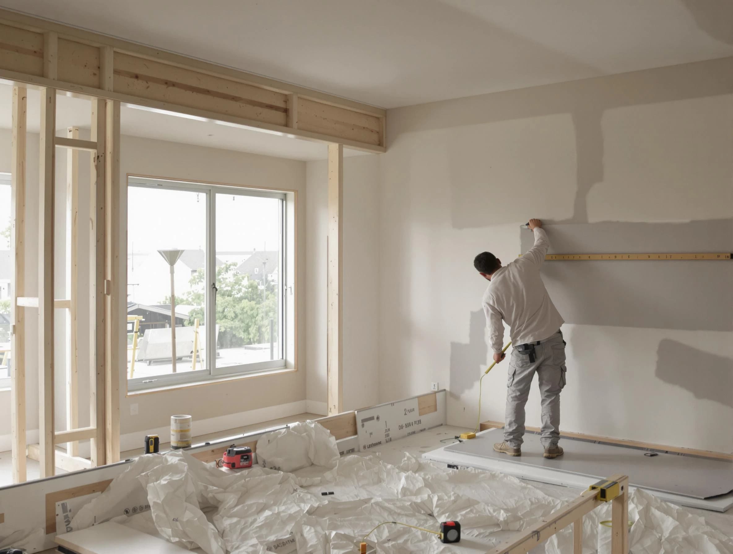 South Euclid House Painters installing new drywall in South Euclid, OH