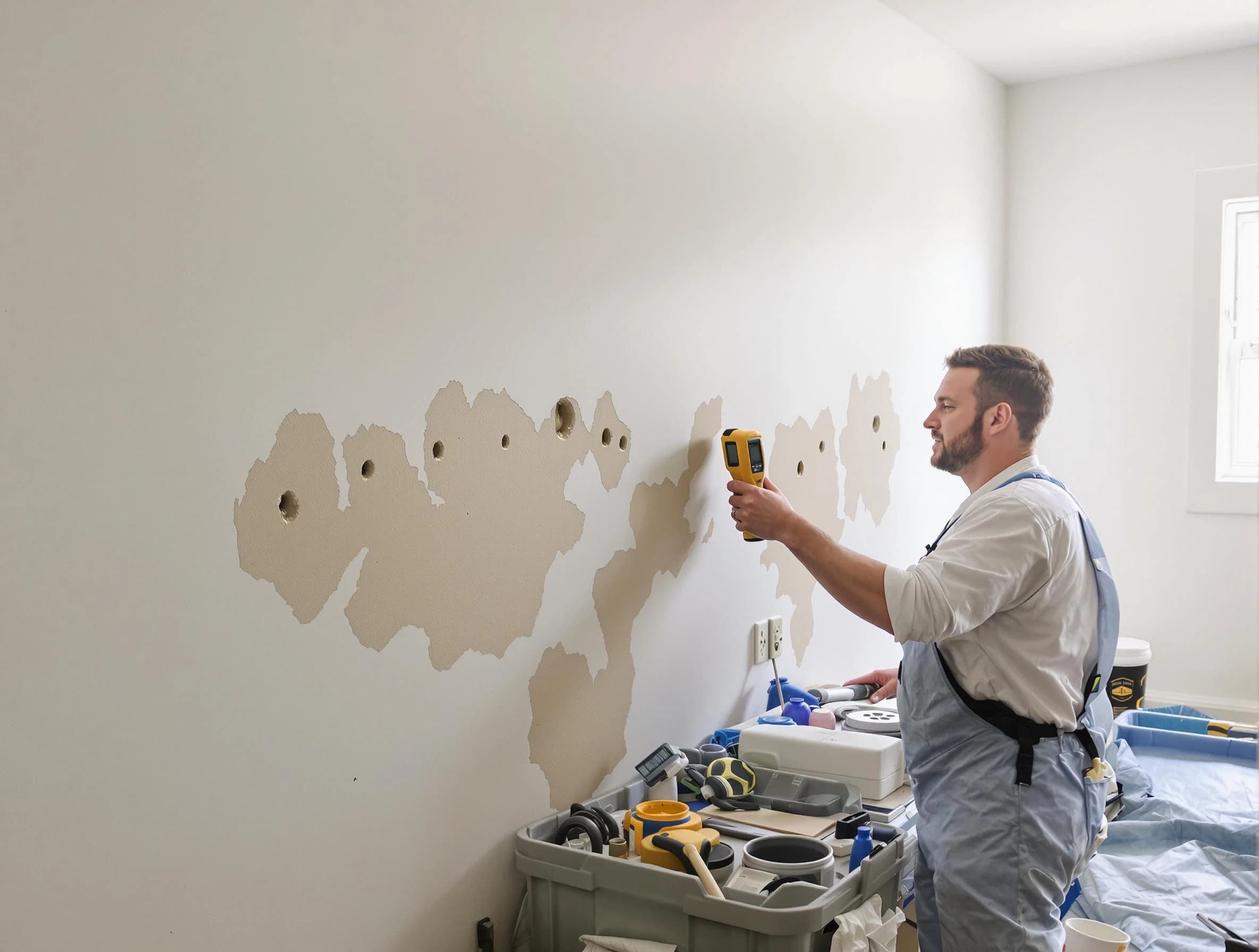 South Euclid House Painters repairing damaged drywall in South Euclid