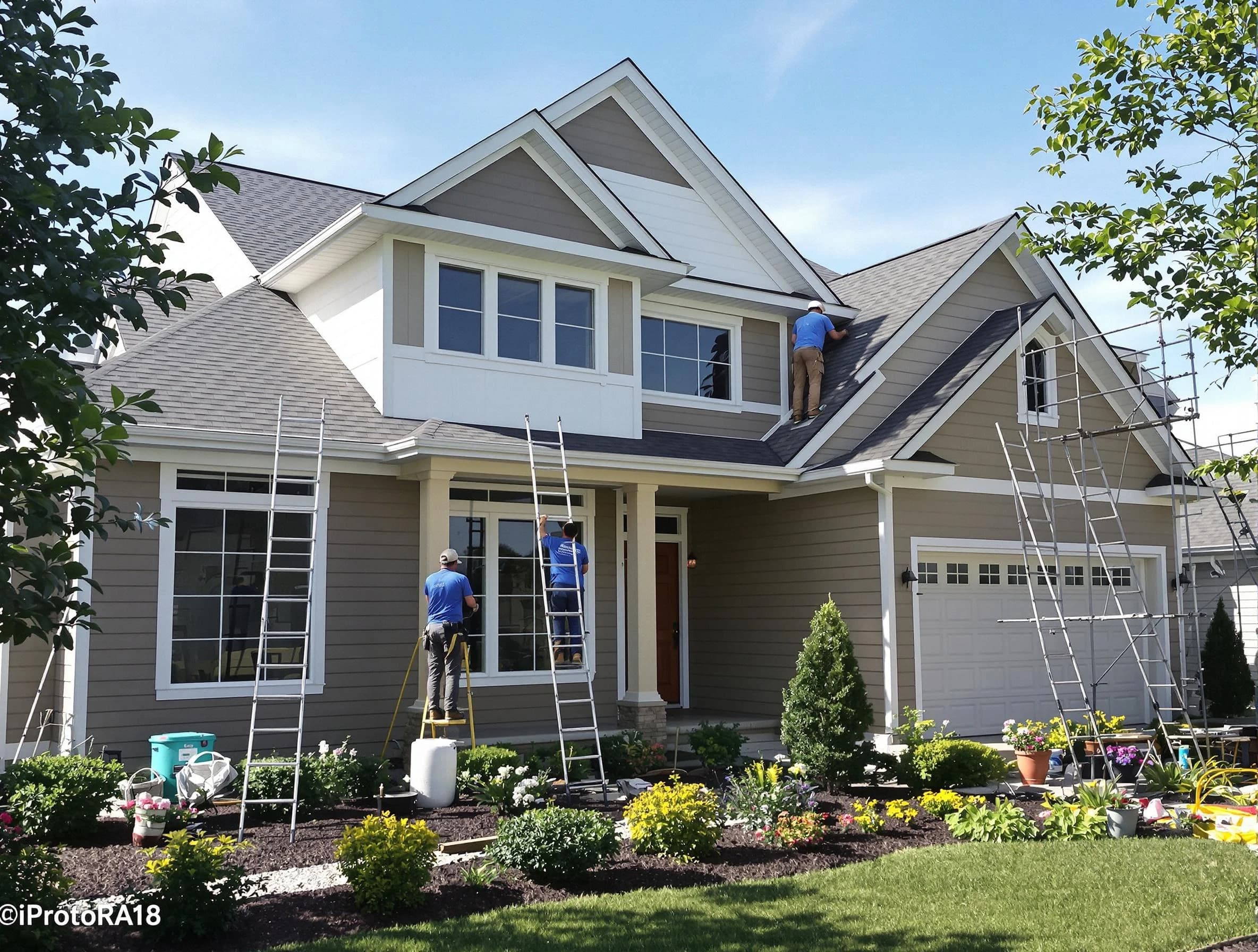 Detailed exterior painting by South Euclid House Painters in South Euclid